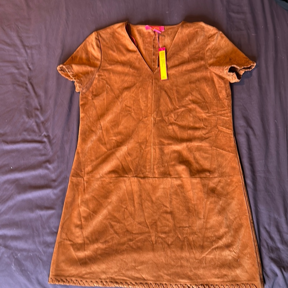 Suede Look Dress